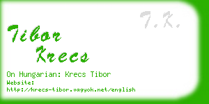 tibor krecs business card